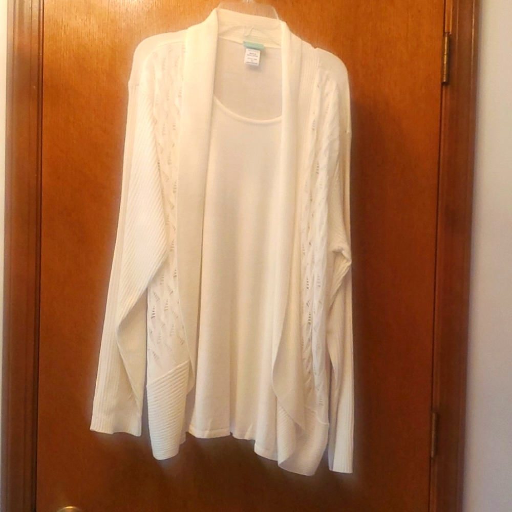 Mock Cardigan sweater set